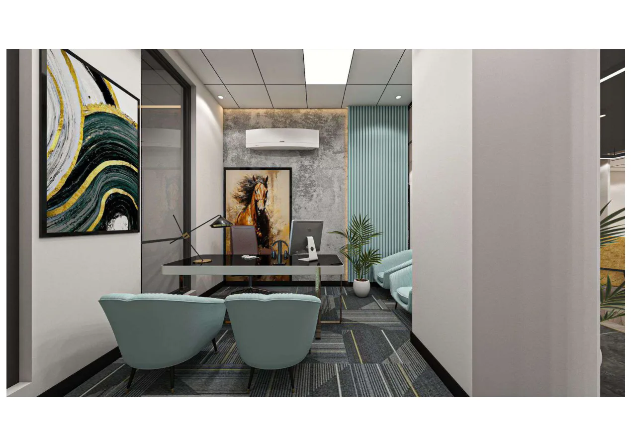 Private consultation office architectural rendering